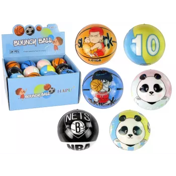 LEAN TOYS Minkštas kamuoliukas su mažais raštais ir spalvomis kūdikiams, 7 cm skersmens
