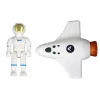 LEAN TOYS Space Mission Cosmos 4 Elements Playset – Raketa, astronautas, marsaeigis ir vėliava (4 dalys, nuo 3 metų)