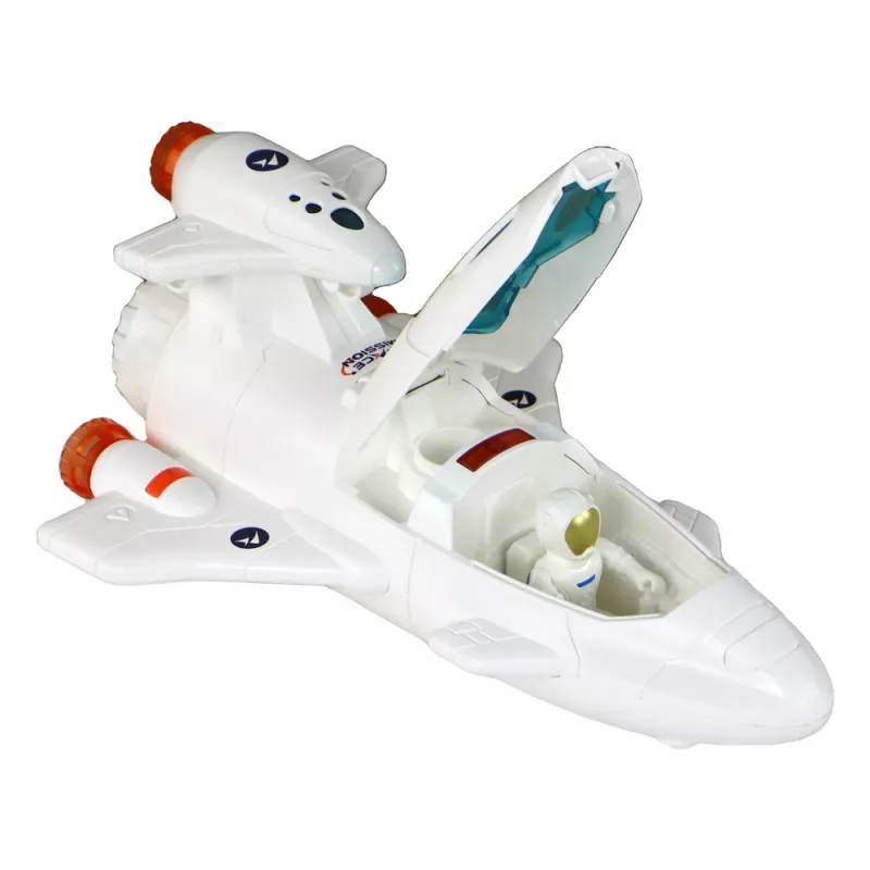 LEAN TOYS Space Mission Cosmos 4 Elements Playset – Raketa, astronautas, marsaeigis ir vėliava (4 dalys, nuo 3 metų)