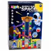 LEAN TOYS Space Track Construction Blocks 153 vnt. - 3D spalvotas rutuliukų takelis su tuneliais ir kamuoliukais