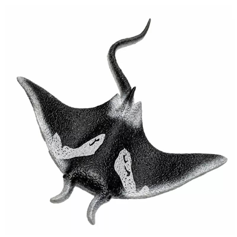 LEAN TOYS Stingray guminė figūrėlė, tampri, realistiška vandenyno žuvis 13 cm
