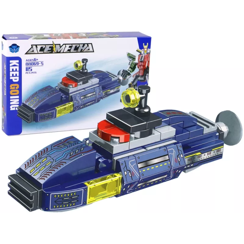 LEAN TOYS Submarine Building Blocks 115 Pieces Construction Stickers