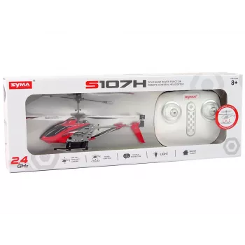 LEAN TOYS SYMA S107H 2.4G RC sraigtasparnis raudonas