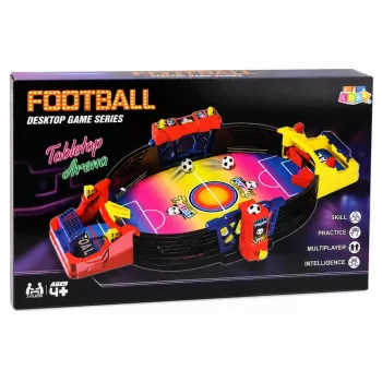 LEAN TOYS Stalo futbolas 2 žaidėjams – kompaktiškas foosball su 18 žaidėjų, plieninėmis ašimis ir rezultatų lenta
