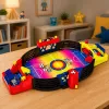 LEAN TOYS Stalo futbolas 2 žaidėjams – kompaktiškas foosball su 18 žaidėjų, plieninėmis ašimis ir rezultatų lenta