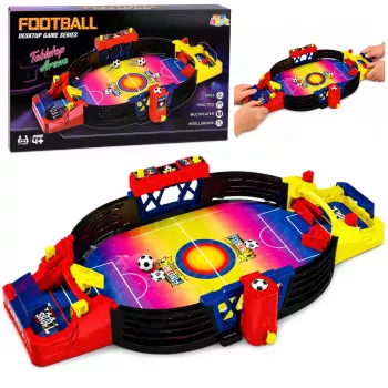 LEAN TOYS Stalo futbolas 2 žaidėjams – kompaktiškas foosball su 18 žaidėjų, plieninėmis ašimis ir rezultatų lenta