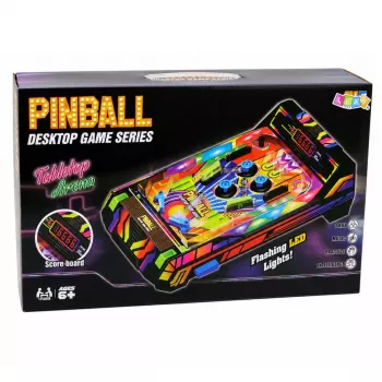LEAN TOYS Stalo Pinbolo Mašina - Elektroninis Pinbolo Žaidimas su LED Taškų Skaitikliu, Garsais ir Mirksinčiomis Šviesomis - Įvairiaspalvis, 1 Žaidėjui, Nuo 6 Metų