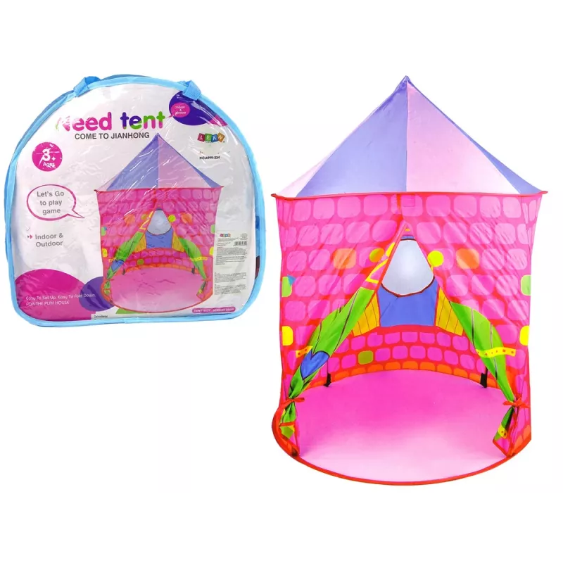 LEAN TOYS Tent Palace Castle Princess Base For Kids Pink