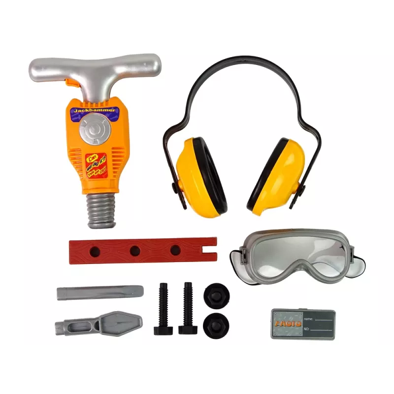 LEAN TOYS Įrankių rinkinys mažajam statybininkui – Jackhammer