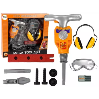 LEAN TOYS Įrankių rinkinys mažajam statybininkui – Jackhammer
