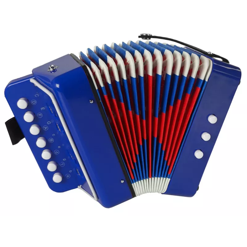 LEAN TOYS Žaislinis akordeonas mažiesiems muzikantams, mėlynas (Modelis 9423)