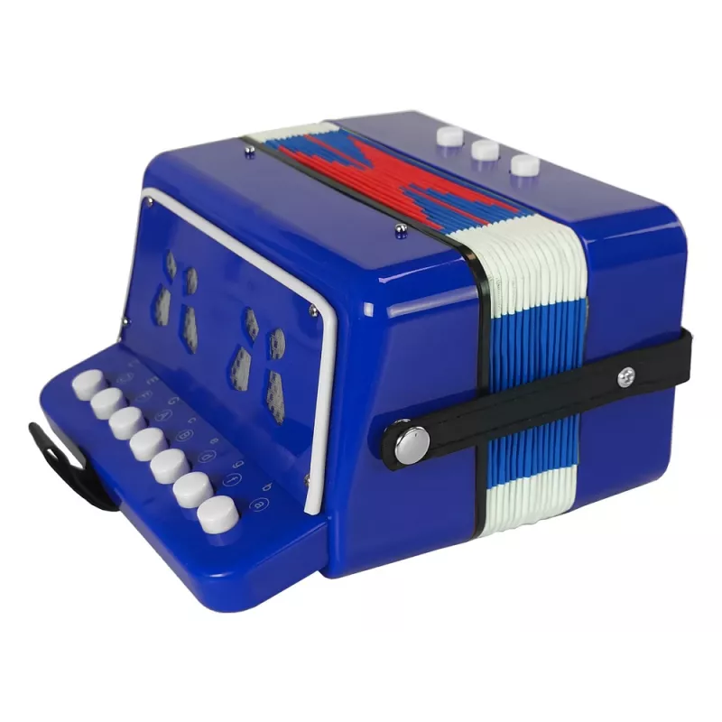 LEAN TOYS Žaislinis akordeonas mažiesiems muzikantams, mėlynas (Modelis 9423)