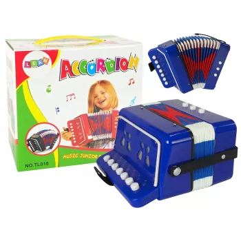 LEAN TOYS Žaislinis akordeonas mažiesiems muzikantams, mėlynas (Modelis 9423)