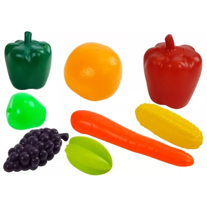 LEAN TOYS Žaidimų turgus su vežimėliu, kasos aparatu, skaitytuvu ir bakalėjos prekėmis