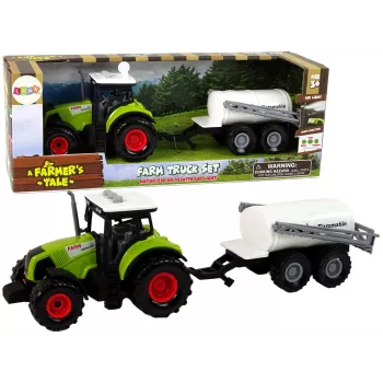 LEAN TOYS Traktorius vaikams su priekaba Ūkio automobilis