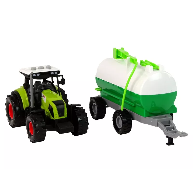 LEAN TOYS Traktorius vaikams su priekaba ir cisterna Ūkis