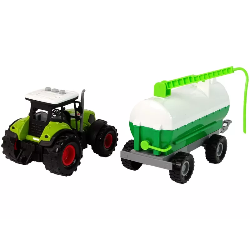LEAN TOYS Traktorius vaikams su priekaba ir cisterna Ūkis
