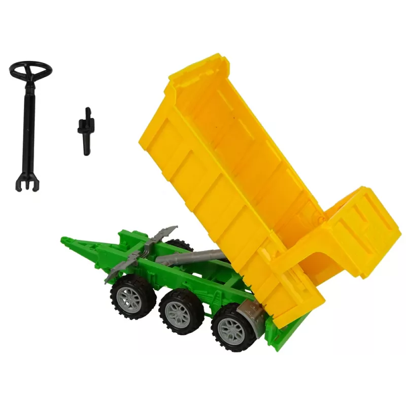 LEAN TOYS Traktorius Raudonas Savivartis Geltonas Traktorius 50 cm
