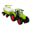 LEAN TOYS Traktorius su dideliu ratu priekaba Green Farm