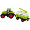 LEAN TOYS Traktorius su dideliu ratu priekaba Green Farm