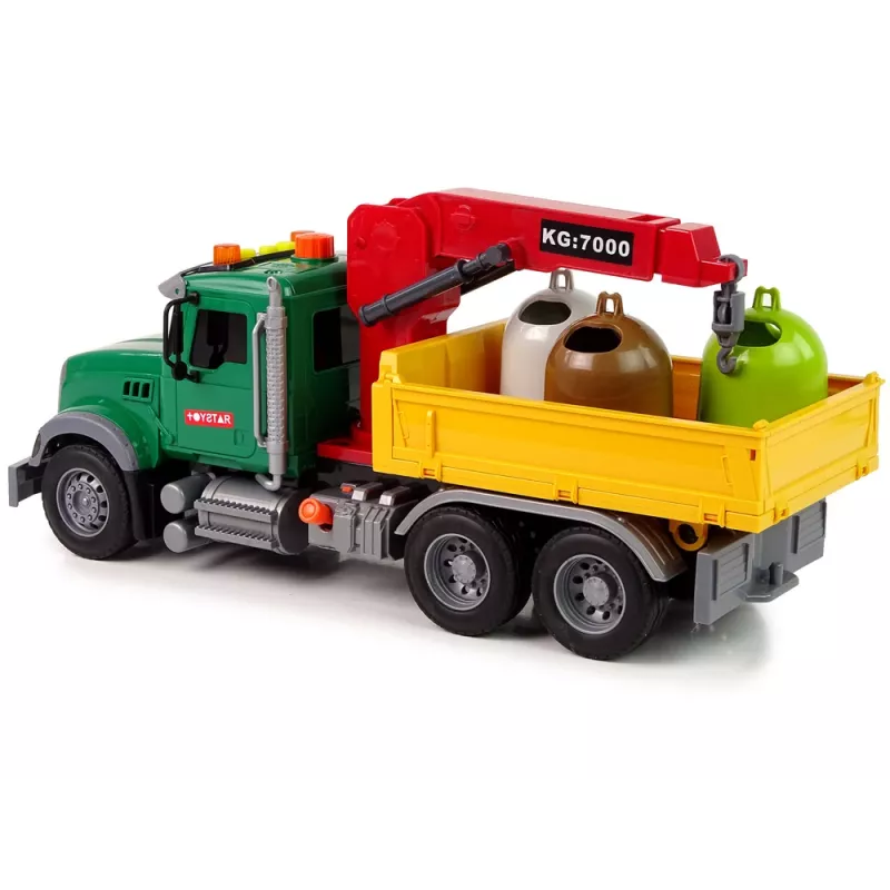 LEAN TOYS Truck Auto Crane Transport Rubbish Bin Sound
