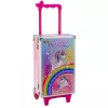 LEAN TOYS Unicorn Pink Wheeled Suitcase Beauty Set