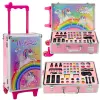 LEAN TOYS Unicorn Pink Wheeled Suitcase Beauty Set