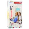 LEAN TOYS vertikalus dulkių siurblys vaikų valymo rinkinys su šviesomis ir garsais stotelė balta