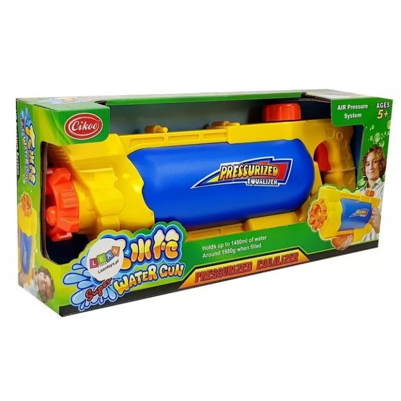 LEAN TOYS Water Gun 1450 ml Yellow-Blue