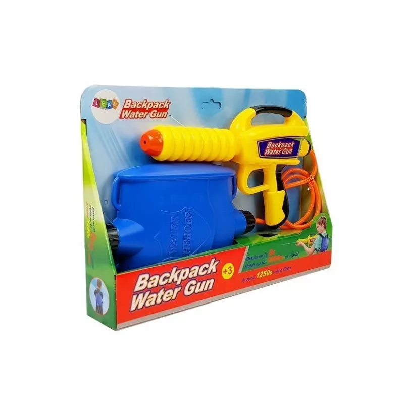 LEAN TOYS vandens pistoletas su 1080 ml rezervuaru geltonai mėlynas