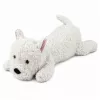 LEAN TOYS Vakarų Škotijos baltasis terjeras pliušinis šuo minkštas žaislas, baltas, 40 cm