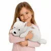 LEAN TOYS Vakarų Škotijos baltasis terjeras pliušinis šuo minkštas žaislas, baltas, 40 cm