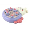 LEAN TOYS Whac-A-Mole Purple Arcade Carrot-Smashing Rabbit Game