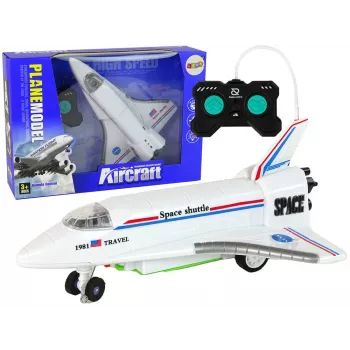 LEAN TOYS White Remote Controlled F-16 Fighter Jet (2.4 GHz, RTF)