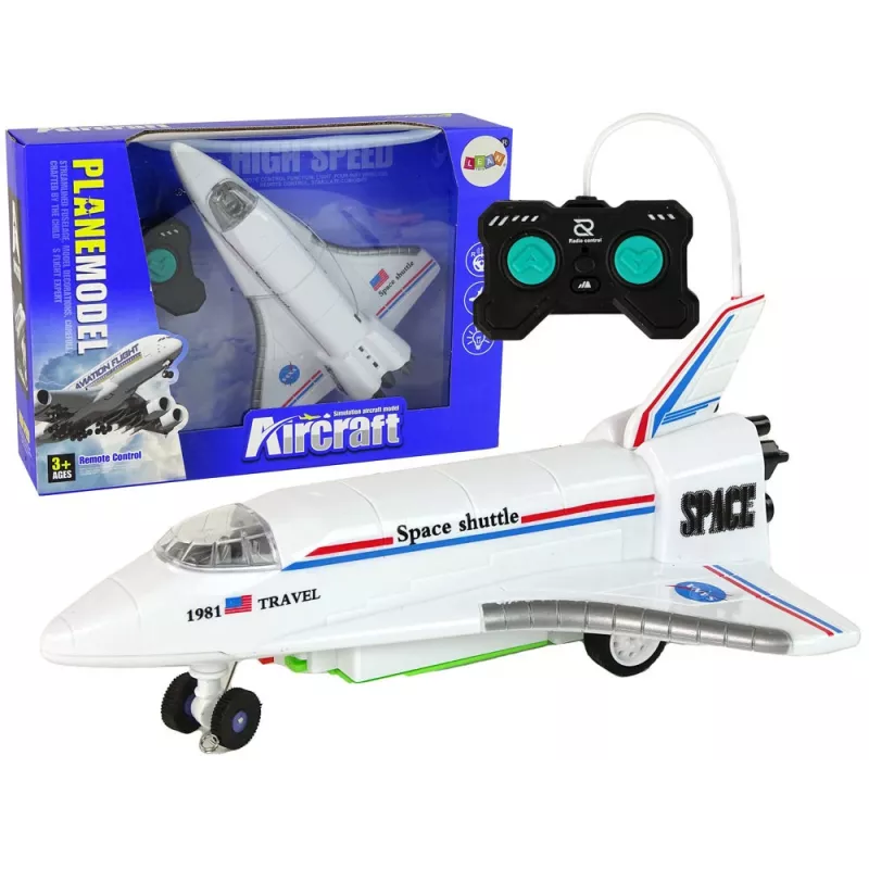 LEAN TOYS White Remote Controlled F-16 Fighter Jet (2.4 GHz, RTF)