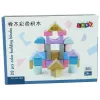 LEAN TOYS Wooden Bricks Pastel Colours 28 Pieces Castle