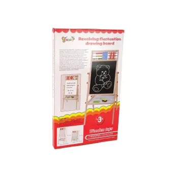 LEAN TOYS Wooden Education Board 2in1 Magnetic-Chalkboard su Priedais Skaičiavimo Lentele, Daugyba, Abėcėle