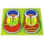 LEAN TOYS Medinis edukacinis žaislas, mokantis rišti batų raištelius