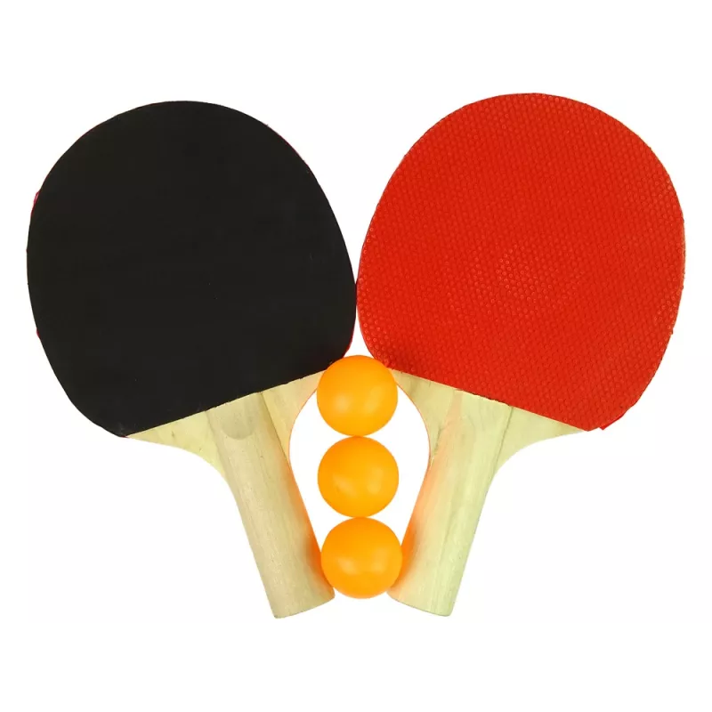 LEAN TOYS Wooden Ping Pong Sticks 3 Balls Cover