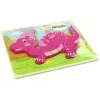 LEAN TOYS Wooden Puzzle Dinosaur Corythosaurus Pink Spinosaurus Purple