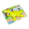 LEAN TOYS Wooden Puzzle Dinosaur Stegosaurus Yellow