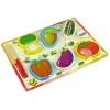 LEAN TOYS Medinis daržovių pjaustymo rinkinys 6 dalys Pomidoras Paprika Agurkas