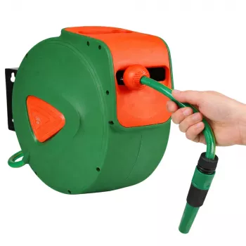 LEAN sieninis automatinis ritė su sodo žarna 30m + 2m