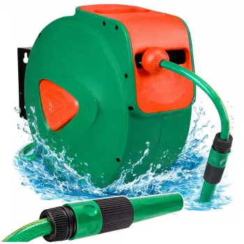LEAN sieninis automatinis ritė su sodo žarna 30m + 2m