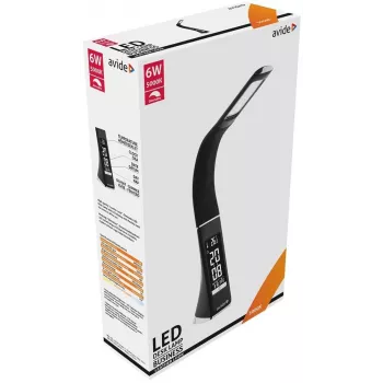 Avide LED stalinsė lempa su verslo kalendoriumi, juoda, 6W