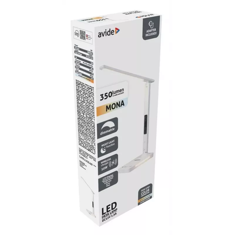 Avide LED staliniame lempoje su telefono įkrovikliu 7W 350lm
