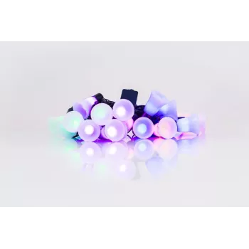 LED girlianda su varpeliais, 20 šiltų baltų LED, 2,5 m, maitinama baterijomis, auksinė