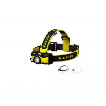 Ledlenser iH9R Įkraunamas LED žibintuvėlis ant galvos, juodas/geltonas, 600 lm, IP54