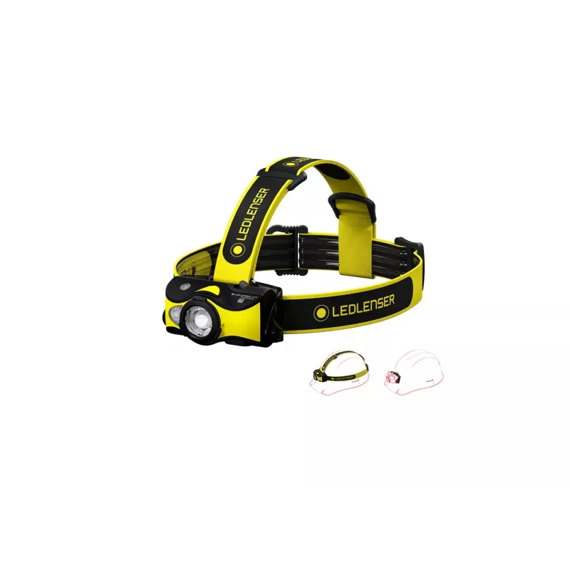 Ledlenser iH9R Įkraunamas LED žibintuvėlis ant galvos, juodas/geltonas, 600 lm, IP54