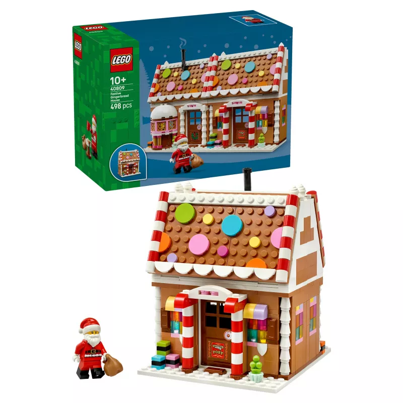 LEGO 40809 Kalėdinis meduolinis namelis – statybų rinkinys (136 dalių, nuo 7 metų)